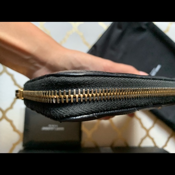 Saint Laurent Monogram Zip Around Wallet - Picture 8 of 9